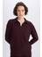 Relax Fit Polo Yaka Basic Düz Fitilli Kaşkorse Uzun Kollu Tişört B2404AX25SP 1
