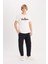 %100 Pamuk Slim Fit Dar Kesim Bisiklet Yaka Baskılı Kısa Kollu Tişört D5572AX25SP 2
