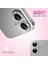 Shiny iPhone 16 Kamera Lens Camı Koruyucu Simli - Taşlı 3