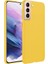 Samsung Galaxy S22 Plus İnce Mat Silikon Kılıf Sarı 1
