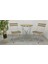 Katlanabilir Yuvarlak Masa ve Sandalye Metal Natural Ahşap Dolu Demirden(Bahçe-Otel-Cafe- 4