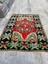 230X322 cm Türk Büyük Boy Halı, Harika Yeşil ve Kırmızı Renkli Çiçek Desenli Kilim, Büyük Salon ve Ofis Için El Dokuma Yün Halı 1