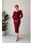 Dantel Elbise Bordo 2