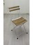 Katlanabilir Kare Masa ve Sandalye Metal Natural Ahşap Dolu Demirden(Bahçe-Otel-Cafe-Balkon) 4
