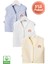 Unisex Bebek Arma Detaylı Organik Pamuklu 3-6-9 Ay 3lü Kapitone Bebek Yelek Set 1
