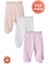 Unisex Bebek Penye Organik Pamuklu 0-6 Ay Patikli Bebek Pantolon Tek Alt 3lü Set 1