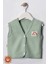 Unisex Bebek Arma Detaylı Organik Pamuklu 3-6-9 Ay 2li Penye Bebek Yelek Set 3