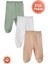 Unisex Bebek Penye Organik Pamuklu 0-6 Ay Patikli Bebek Pantolon Tek Alt 3lü Set 1
