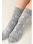 Gri Winter Themed Soft Uzun Soket Çorap 1