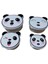 Zoo 4'lü Saklama Kabı Seti - Panda Pembe Yanak 1
