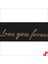 Grogren Kurdele Love You Altın Baskılı, 2,5 cm x 23MT - Siyah 3