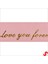 Grogren Kurdele Love You Altın Baskılı, 2,5 cm x 23MT - Pembe 3