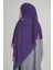 Mor Pratik Hazır Geçmeli Bone Şal Şifon Kendinden Boneli Iki Bantlı 1452_22 5