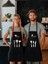 Kumaş Mutfak Önlüğü Seti 2'li Leke Tutmaz Su Itici %65 Pamuk %35 Polyester Chef Taster Önlük 1
