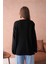 Kadın Bisiklet Yaka Aplikeli Arkası Uzun Salaş Triko Kazak 5