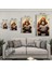 Hayvan Cam Tablo - Sevimli Dostlar Lavaboda - Dikey Motif 08-160 7