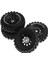 4 Adet 93MM Metal 1.9 Inç Beadlock Jant Lastik Lastik Seti 1/10 Rc Paletli Araba Traxxas, 10 Delik 12MM Adaptör, Siyah (Yurt Dışından) 4