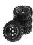 Adet 1.9 Inç Metal Jant Lastik Lastik 1/10 Rc Paletli Trx4 SCX10 D90 4103 90046 Fr4 Fms Nt4-Siyah (Yurt Dışından) 1
