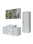 Lavabolu Mat Mdf 105 cm Çekmeceli Banyo Dolabı + Aynalı Üst Dolabı + Boy Dolabı 5