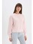Boxy Fit Bisiklet Yaka Basic Düz Kalın Sweatshirt E4732AX25SP 3