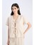 Pijama Takımı Keten Kısa Kollu Üst Esnek Belli Altı-Fall in Love E3571AX25SP 3