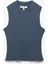 Slim Fit Bisiklet Yaka Kolsuz Bürümcük Crop Üst 3