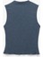 Slim Fit Bisiklet Yaka Kolsuz Bürümcük Crop Üst 4