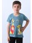 Erkek Çocuk Tshirt Lion Baskılı Bisiklet Yaka E36 1