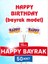 Happy Birtday Yazılı Doğum Günü Servis Kürdanı 1