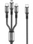 Konfulon DC62 3in1 Type-C To 60W Type-C / 12W Lightning / 15W Micro 1.2m Hızlı Şarj Kablo - Siyah 11 1