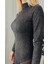 Kadın Dokuma Simli Çıtçıtlı Bodysuit Bluz 2
