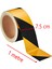 Yapışkanlı Sarı Siyah Işaretli Yönlendirme Reflektörlü Reflektif Şerit Bant 7.5 cm İkaz Bandı 1 mt 2
