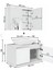 Asma 2 Kapaklı Lavabosuz Ahşap-Mat Beyaz Mdf 85 cm Banyo Dolabı Alt Dolabı -Aynalı Üst Dolabı 4