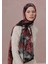 Love In Bloom Desen Vual Şal Siyah 1