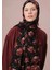 Wıld Rose Desen Vual Şal Kırmızı 4