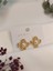 Kadın Gold Renk Daisy Model Inci Detay 316 L Çelik Küpe 1