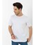 Yuvarlak Yaka Beyaz Relax Organik Pamuk T-Shirt 2
