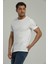 Yuvarlak Yaka Beyaz Regular Fit Organik Pamuk T-Shirt 4
