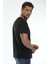 Yuvarlak Yaka Siyah Regular Fit Organik Pamuk T-Shirt 5