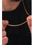 Gümüş 2.5 mm Altın Gold Kaplama Yassı Italyan Model Yılan Zincir Kolye 2