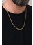 Gümüş 2.5 mm Altın Gold Kaplama Yassı Italyan Model Yılan Zincir Kolye 3