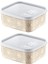 2'li Set No Frost Saklama Kabı Latte 700 ml 1