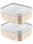 2'li Set No Frost Saklama Kabı Latte 700 ml 2