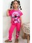 Kız Çocuk Desenli Kısa Kollu Pijama Takımı 1