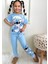 Kız Çocuk Desenli Kısa Kollu Pijama Takımı 1