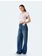 Fiyonklu Crop U Yaka Slim Fit Kısa Kollu Tişört 2