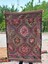 Vintage El Dokuma Kilim, 94 x 134 cm Türk Yapımı, Pembe Kırmızı Geometrik Desenli, Antika Halı 2