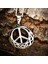 Gümüş Barış Işareti Kolye 925 Ayar Gümüş Barış Simgesi Unisex Kolye 3