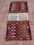 56 x 147 cm Özel Vintage El Dokuma Heybe Kilim, Renkli Harika Desenli, Antik Anadolu Yün Heybe Halı, Dekoratif 1
