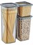 2'li Set Skali Kare Saklama Kabı Antrasit (2'şer Adet 740 Ml, 1440 Ml, 2350 Ml) 1